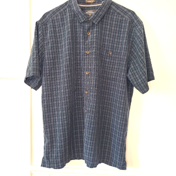 Quiksilver Men's Waterman Collection Blue Plaid X Large Short Sleeve Shirt - Picture 1 of 5
